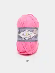 Розовый плюшевая пряжа Alize Velluto, микрополиэстер, 100 г, 68 м