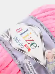 Розовый плюшевая пряжа Alize Velluto, микрополиэстер, 100 г, 68 м