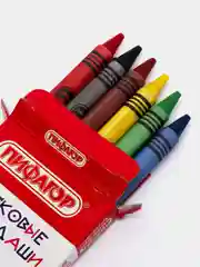 Восковые карандаши, 6 цветов