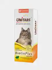Витамины Юнитабс BiotinPlus, с биотином и таурином, для шерсти кошек, 120 мл