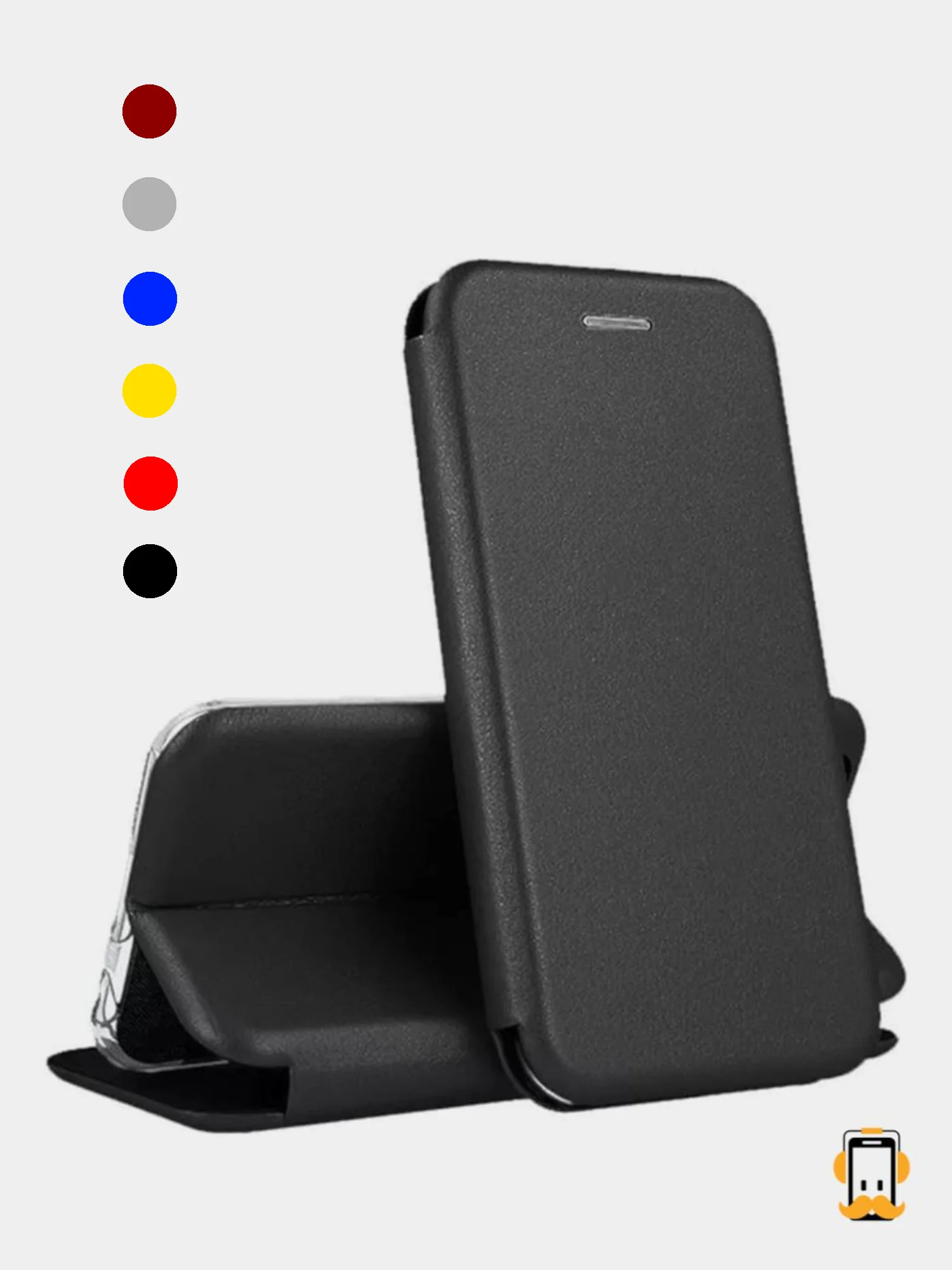 Черный чехол-книжка на Samsung Galaxy J1 2016 (J120), Самсунг Галакси Джи1 2016 (Джи120)