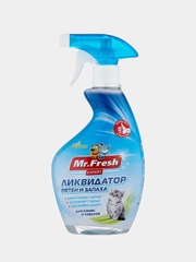 Мистер Фреш Expert 3 в 1, ликвидатор пятен и запаха для кошек, 500 мл