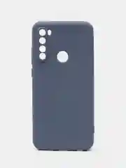 Синий чехол силиконовый для Xiaomi Redmi Note 8T ( Редми нот 8т)  с бархатной подкладкой