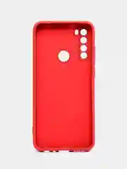 Коралловый чехол силиконовый для Xiaomi Redmi Note 8T ( Редми нот 8т)  с бархатной подкладкой