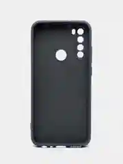 Серый чехол силиконовый для Xiaomi Redmi Note 8T ( Редми нот 8т)  с бархатной подкладкой
