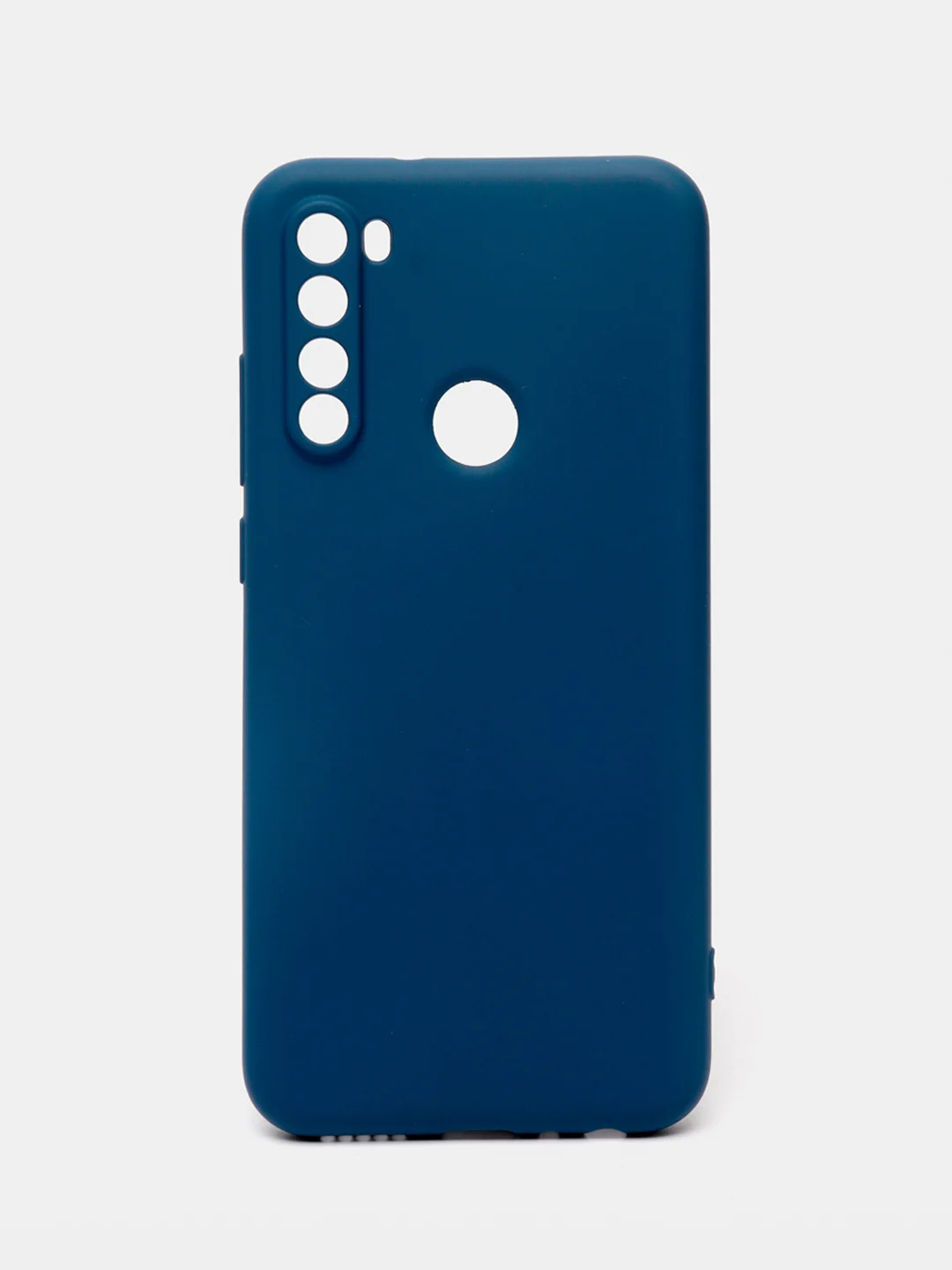 Темно-синий чехол силиконовый для Xiaomi Redmi Note 8T ( Редми нот 8т) с бархатной подкладкой