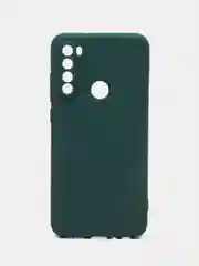 Зеленый чехол силиконовый для Xiaomi Redmi Note 8T ( Редми нот 8т)  с бархатной подкладкой