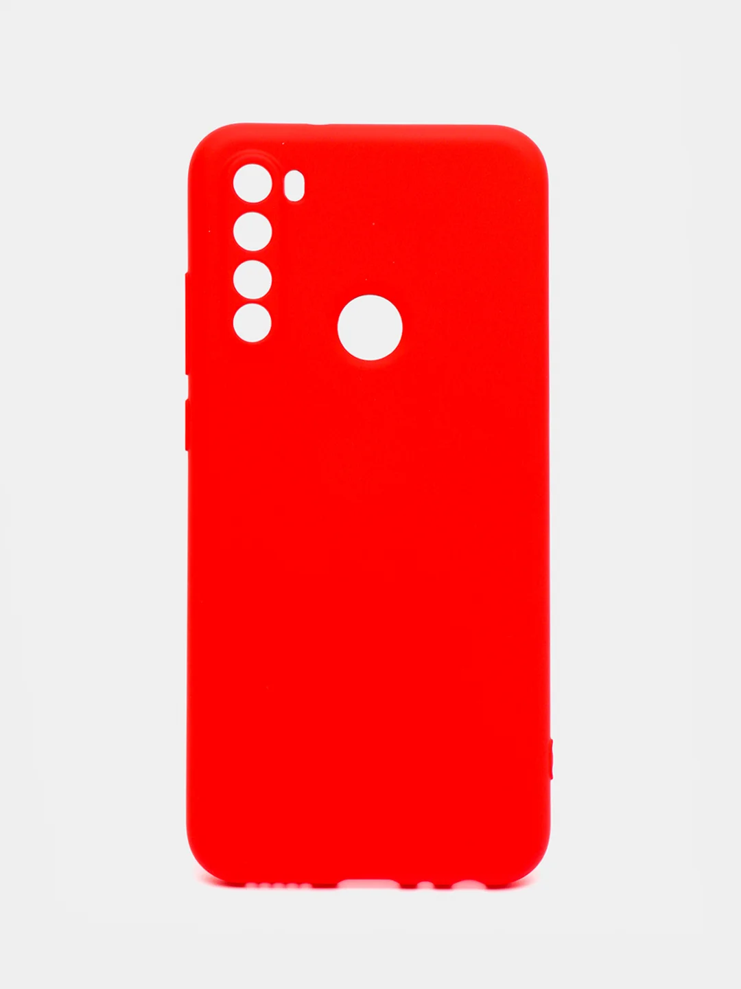 Красный чехол силиконовый для Xiaomi Redmi Note 8T ( Редми нот 8т) с бархатной подкладкой