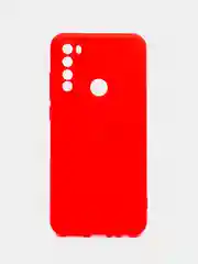 Красный чехол силиконовый для Xiaomi Redmi Note 8T ( Редми нот 8т)  с бархатной подкладкой