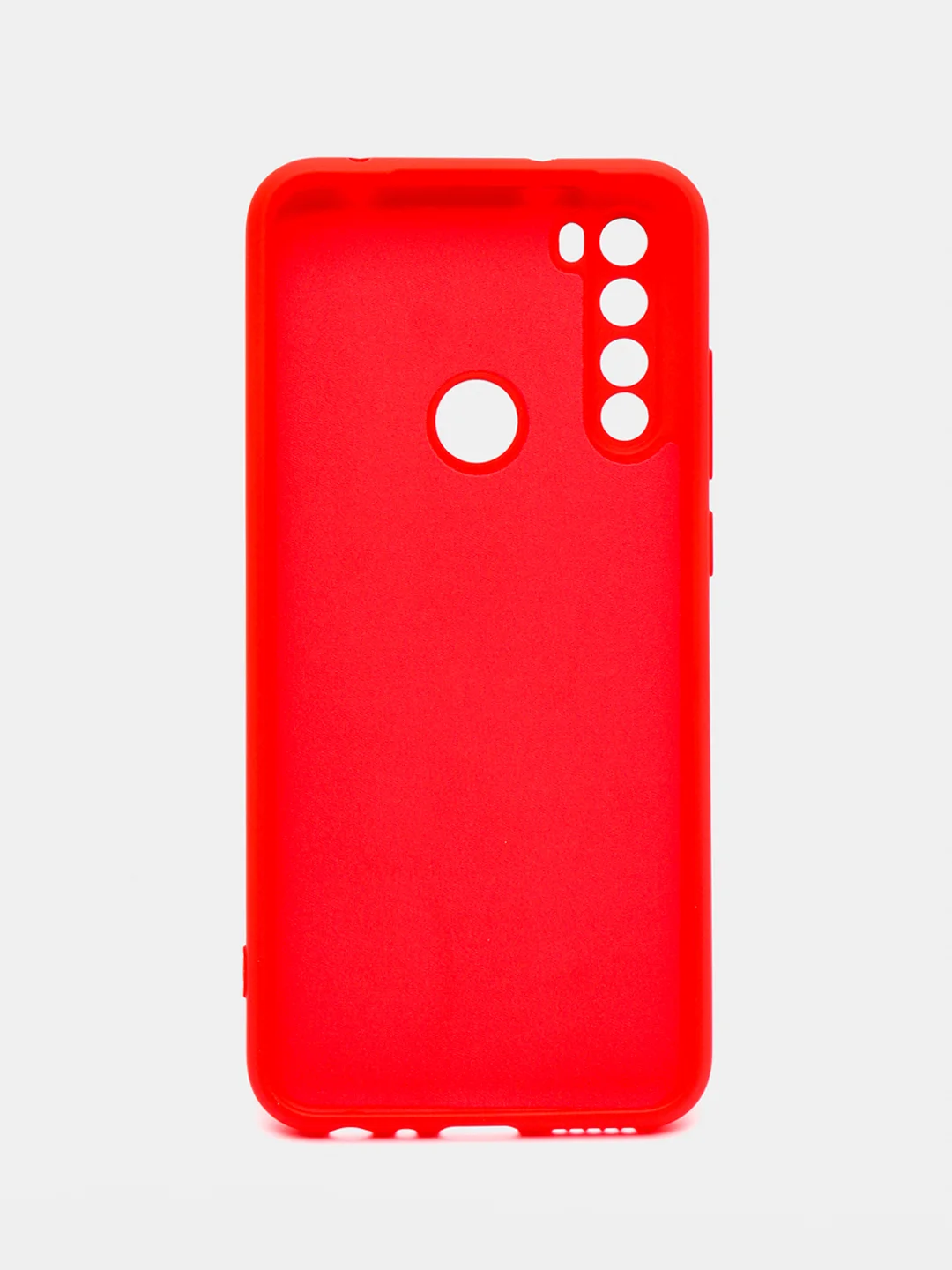 Красный чехол силиконовый для Xiaomi Redmi Note 8T ( Редми нот 8т) с бархатной подкладкой