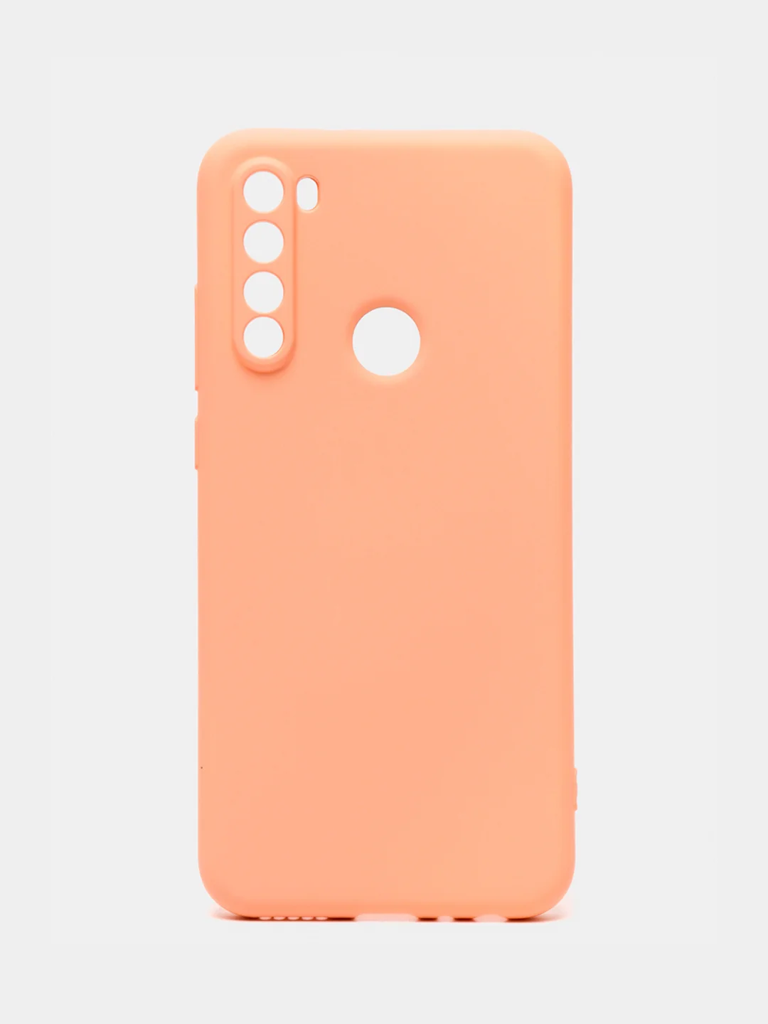 Бежевый чехол силиконовый для Xiaomi Redmi Note 8T ( Редми нот 8т) с бархатной подкладкой