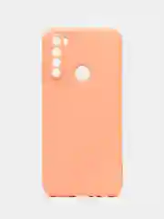 Бежевый чехол силиконовый для Xiaomi Redmi Note 8T ( Редми нот 8т)  с бархатной подкладкой