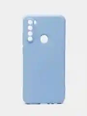Голубой чехол силиконовый для Xiaomi Redmi Note 8T ( Редми нот 8т)  с бархатной подкладкой