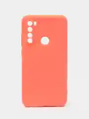 Оранжевый чехол силиконовый для Xiaomi Redmi Note 8T ( Редми нот 8т)  с бархатной подкладкой