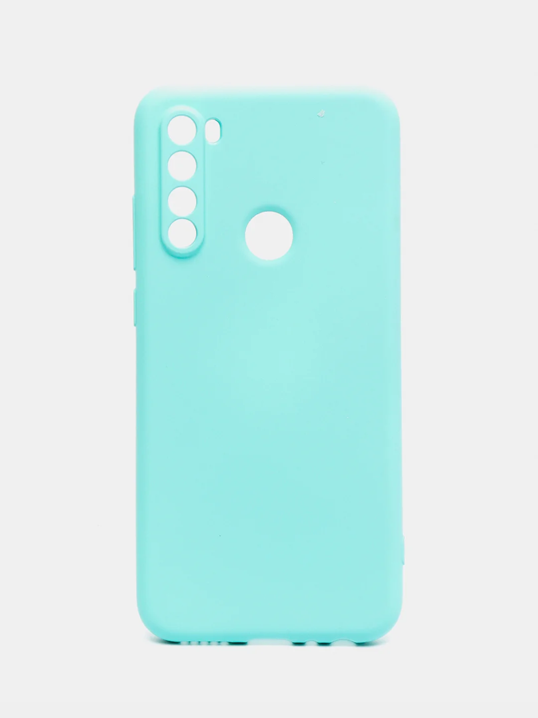 Бирюзовый чехол силиконовый для Xiaomi Redmi Note 8T ( Редми нот 8т) с бархатной подкладкой