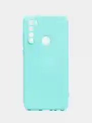 Бирюзовый чехол силиконовый для Xiaomi Redmi Note 8T ( Редми нот 8т)  с бархатной подкладкой