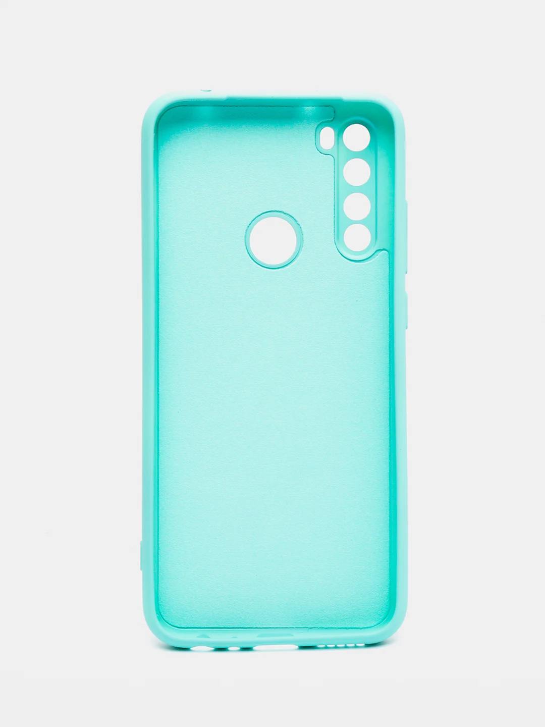 Бирюзовый чехол силиконовый для Xiaomi Redmi Note 8T ( Редми нот 8т) с бархатной подкладкой