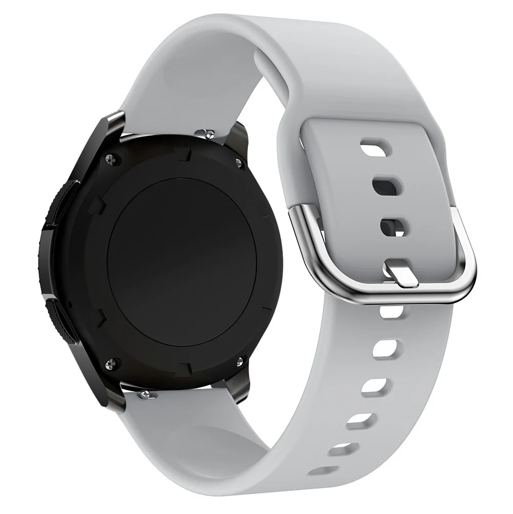 Серый силиконовый ремешок 20мм для Samsung Galaxy Watch 4 5/Gear S2/Galaxy Watch 3 41mm (20мм)