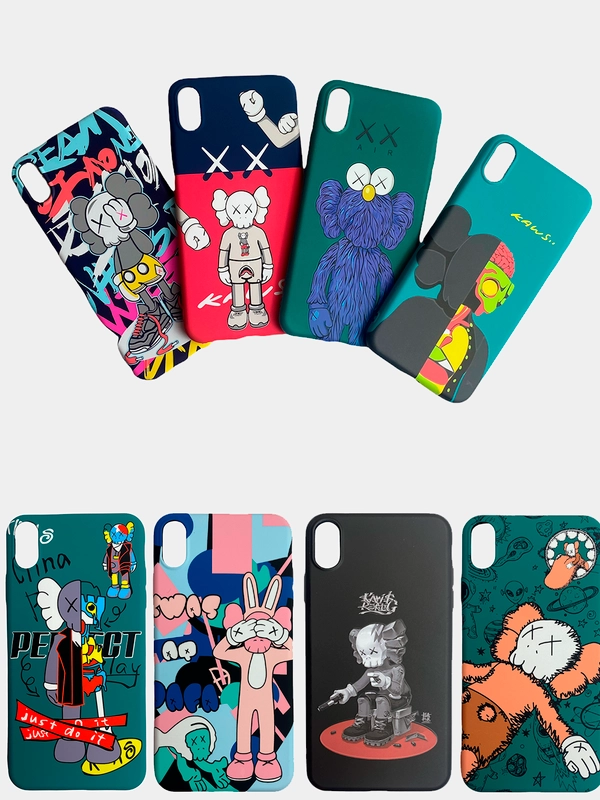 Светящийся чехол-накладка LUXO для iPhone XS Max с флуоресцентным рисунком KAWS