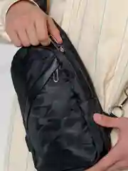 Угольный рюкзак "Coalmin" мужской, на одно плечо с USB черный, 4л pkt