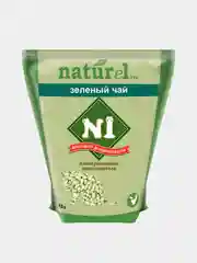 Наполнитель комкующийся N1 NATUReL Зеленый чай, древесный , 4,5 л, для кошачьего туалета