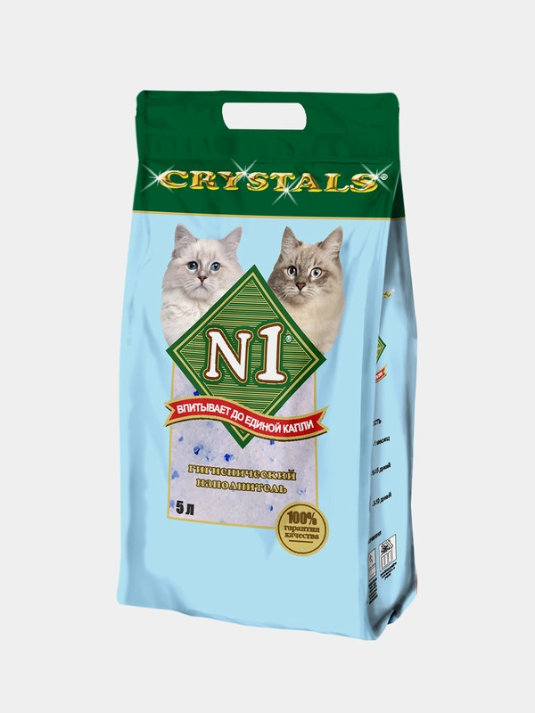 Наполнитель силикагелевый "N 1", 5 л, для кошачьего туалета