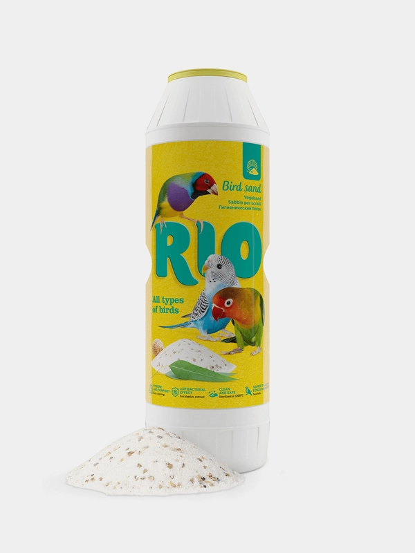 Гигиенический песок Rio для птиц, с экстрактом эвкалипта и ракушечником, 2 кг