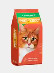 Сухой корм для кошек PROХВОСТ, с говядиной, 800 г
