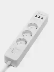 Белый сетевой фильтр-удлинитель Harper UCH-360 usb, кабель с защитой, заземлением блока питания