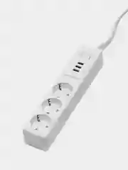 Сетевой фильтр Harper UCH-315, 1,5 метра, 3 розетки, USB, 3680 Вт, белый