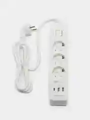 Белый сетевой фильтр Harper UCH-350, 1,5 метра, 3 розетки, 2 USB, Type-C, 4000 Вт