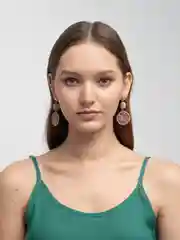 Конфетный массивные женские серьги подвески