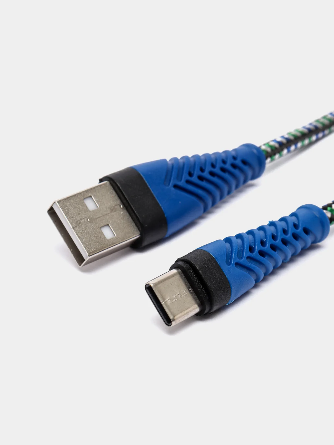 Красный кабель USB Type-C, тканевая оплетка, 1 метр