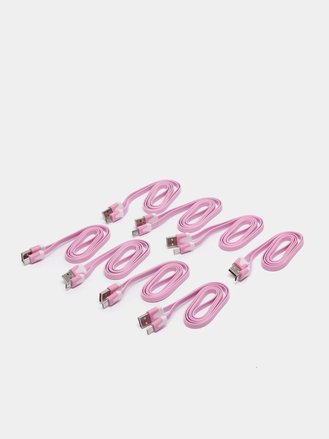 Розовый кабель USB - Micro USB, 2, 4, 8 штук
