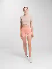 Кораллово-розовый шорты женские, спортивные