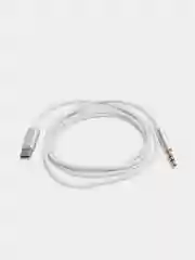 Аудио-Кабель CQ002 Type-C на Audio aux, 1 м, white, 20 pcs
