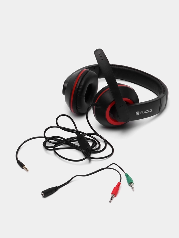 Наушники игровые полноразмерные, с микрофоном, Tucci X5