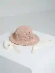 Розовый соломенная шляпа, детская