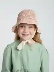Розовый соломенная шляпа, детская