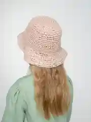 Розовый соломенная шляпа, детская