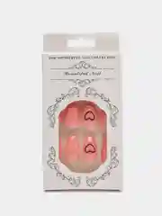Ногти накладные, нюд, сердце