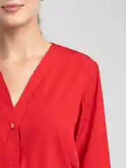 Красный рубашка классическая с длинным рукавом