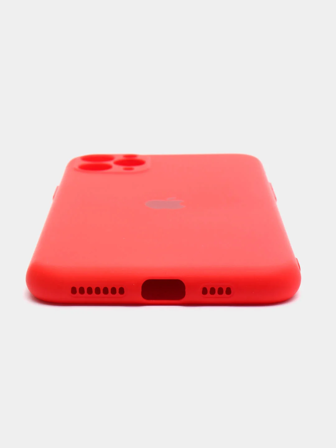 Красный чехол силиконовый для iPhone 7, 8, 11, 12, 13, 14, XR, SE, X, XS, Pro, Max, Plus