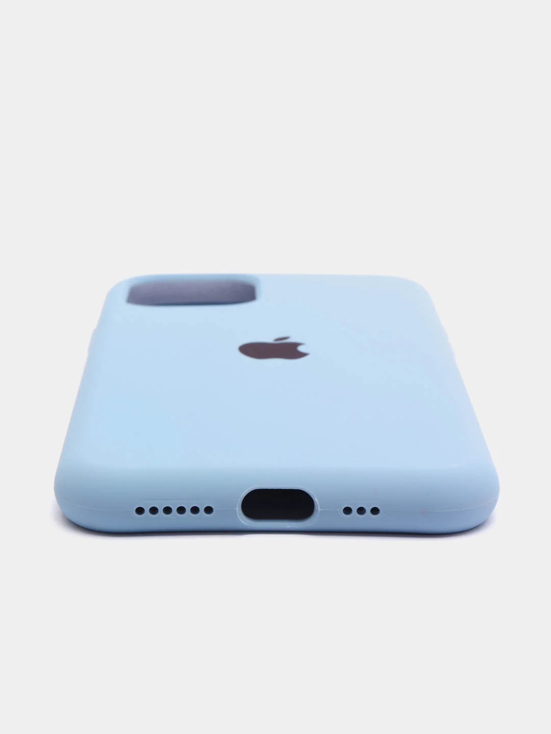Небесно-голубой чехол для iPhone 11/ 12/ 13/ 14/ XR/ 8/ 7/ SE/ X/ XS/ Pro/ Max/ Plus, силиконовый