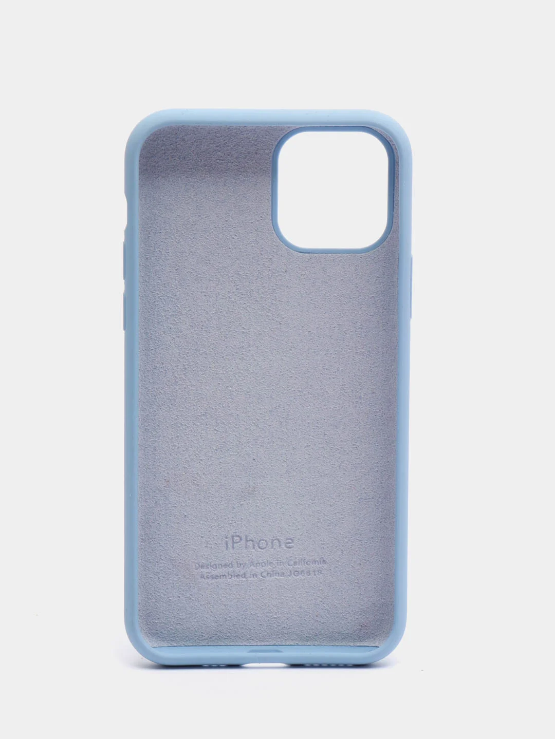 Небесно-голубой чехол для iPhone 11/ 12/ 13/ 14/ XR/ 8/ 7/ SE/ X/ XS/ Pro/ Max/ Plus, силиконовый