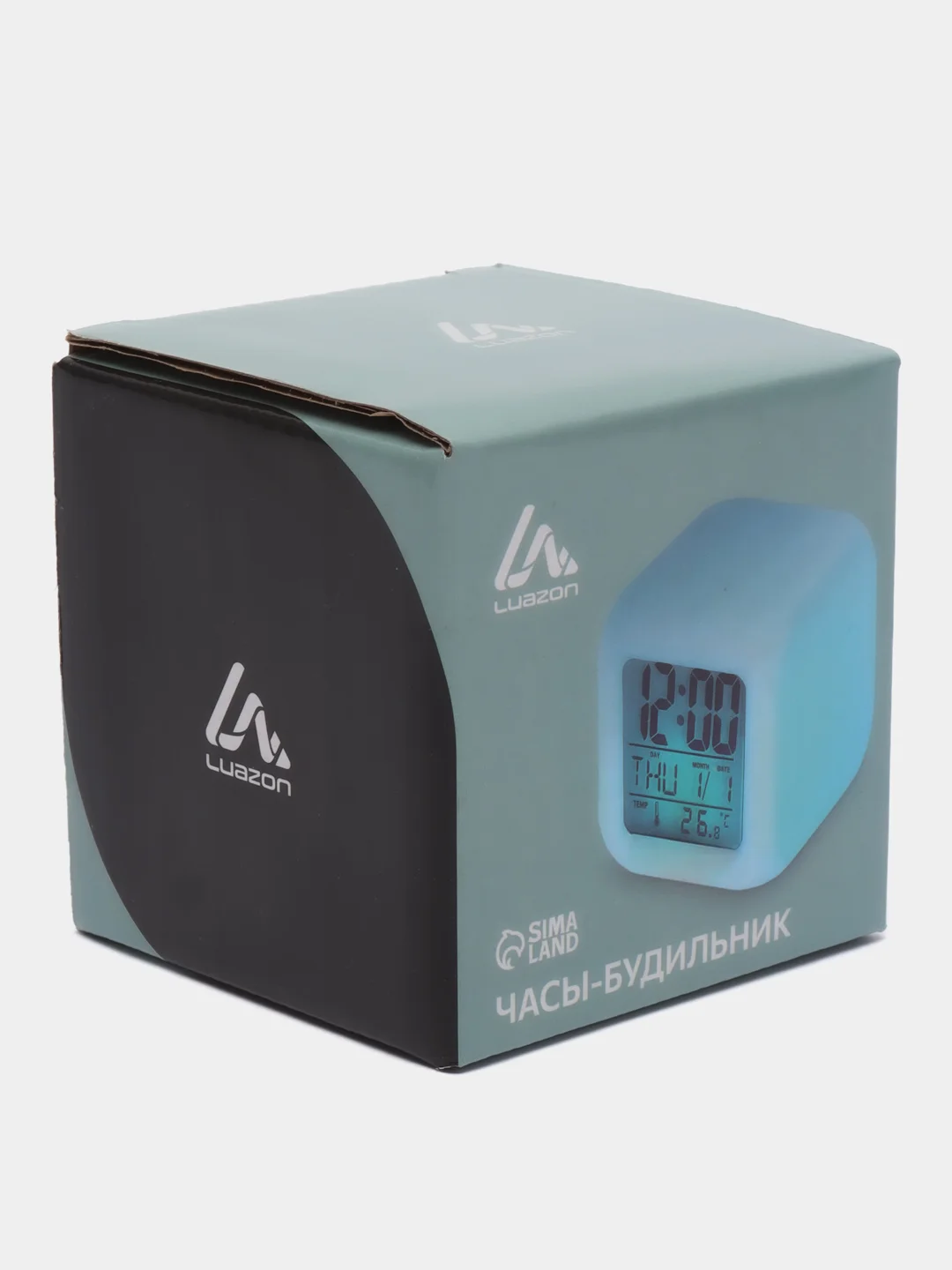 Будильник LuazON LB-03, дата, температура, белый