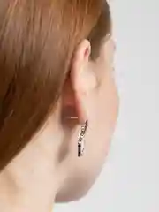 Серебряный серьги Клевер