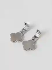 Серебряный серьги Клевер