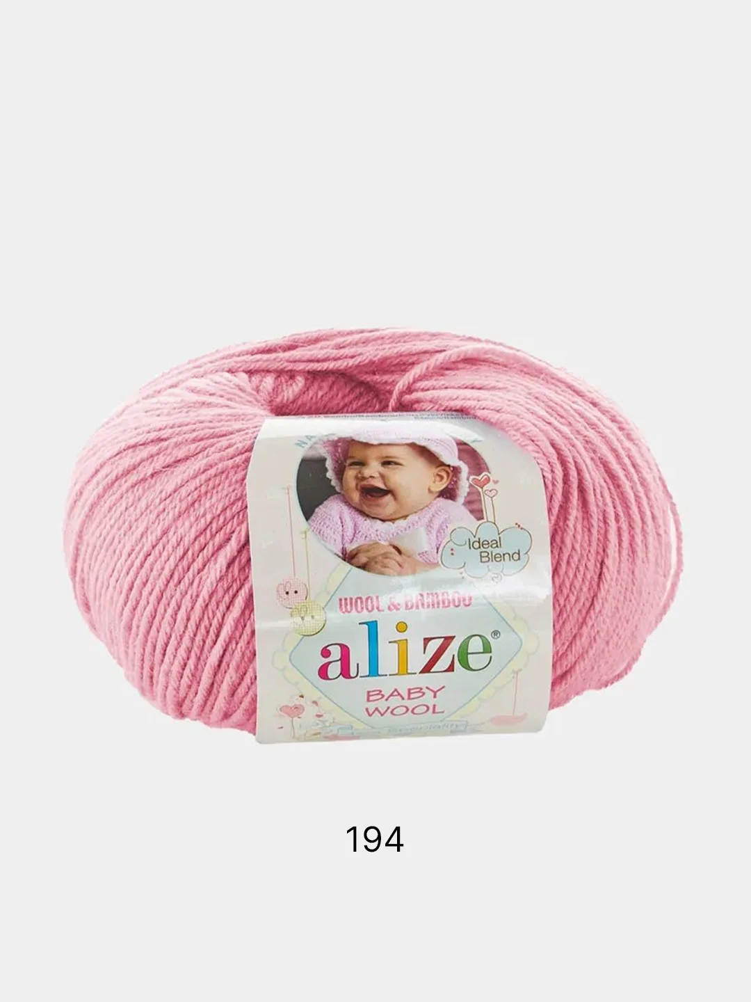 Розовый пряжа Alize baby wool