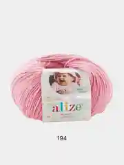 Розовый пряжа Alize baby wool